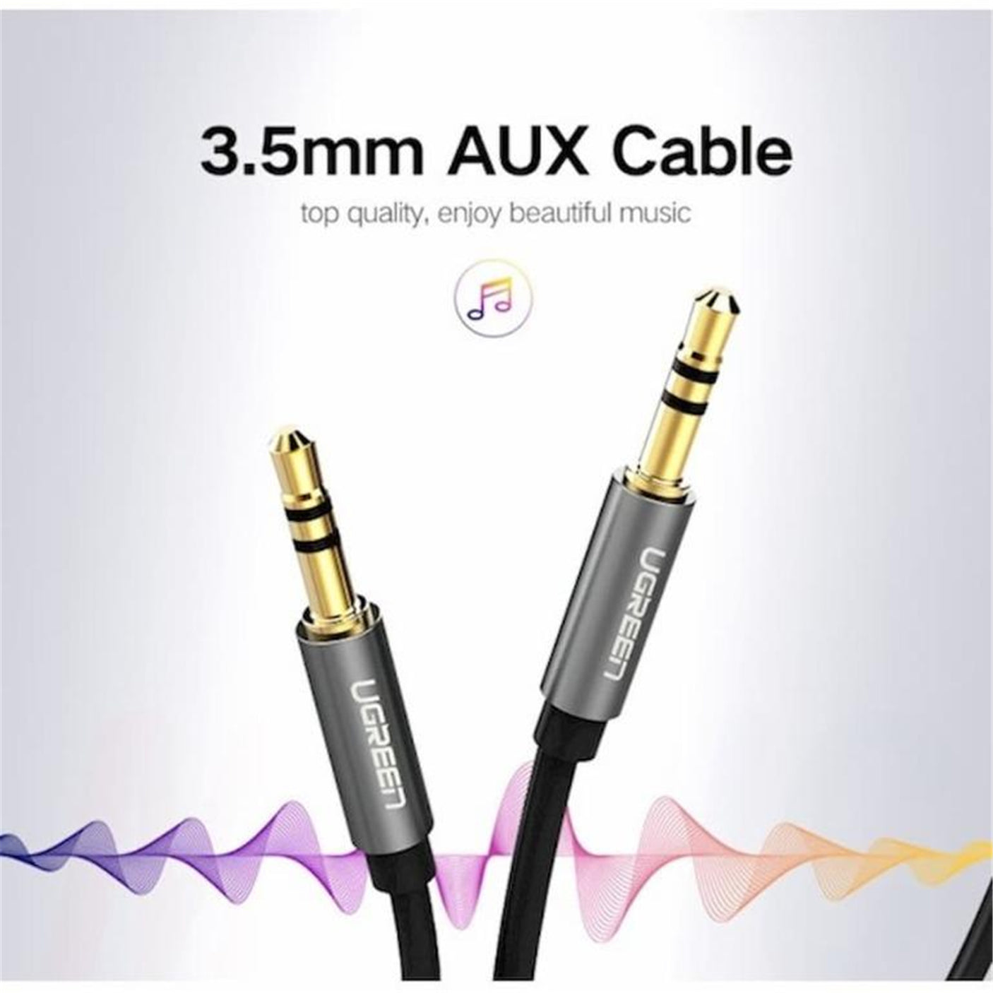 DS PB UGREEN AV119-10735 3.5mm Male To 3.5mm Male AUX Audio Stereo Cable - 2M