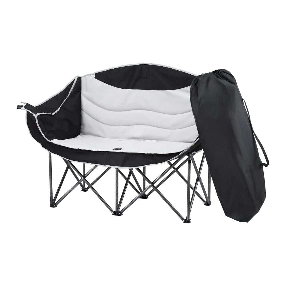 DS NA Weisshorn Camping Chair Double Folding Moon Chair Portable Seat 240KG