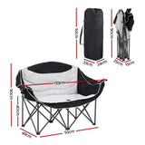 DS NA Weisshorn Camping Chair Double Folding Moon Chair Portable Seat 240KG