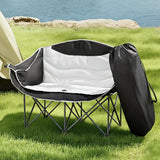 DS NA Weisshorn Camping Chair Double Folding Moon Chair Portable Seat 240KG