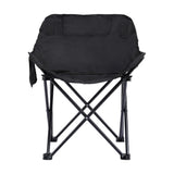 DS NA Weisshorn Folding Camping Chair Portable Seat Weight Capacity 120KG Black