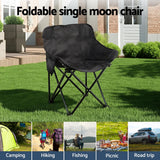 DS NA Weisshorn Folding Camping Chair Portable Seat Weight Capacity 120KG Black