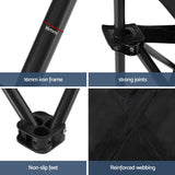 DS NA Weisshorn Folding Camping Chair Portable Seat Weight Capacity 120KG Black