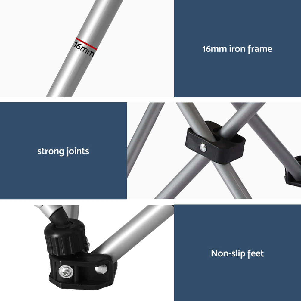 Camping Chair Reclining Adjustable Portable Outdoor Folding Lightweigh