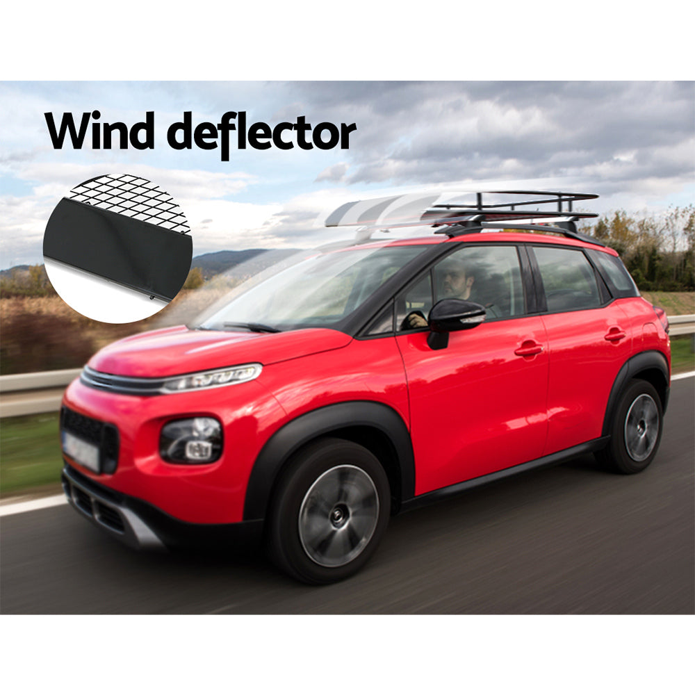Giantz Universal Car Roof Rack Basket Luggage Vehicle Cargo Carrier 123cm