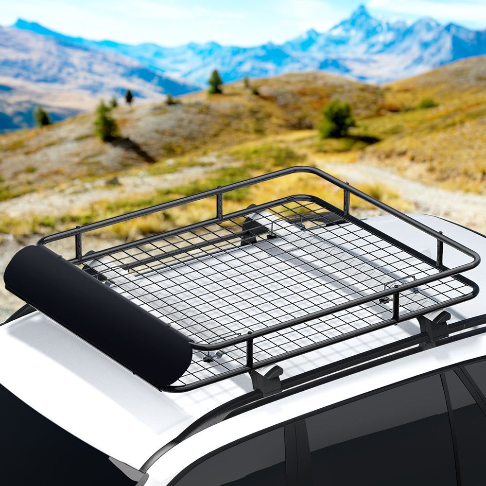 Giantz Universal Car Roof Rack Basket Luggage Vehicle Cargo Carrier 123cm