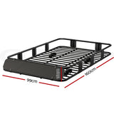 DS NA Universal Car Roof Rack Basket Luggage Vehicle Cargo Carrier 160cm Black