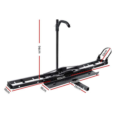Giantz Motorcycle Motorbike Carrier Rack Ramp 2"Towbar Adjustable Height Black