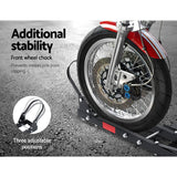 Giantz Motorcycle Motorbike Carrier Rack Ramp 2"Towbar Adjustable Height Black