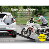 Giantz Motorcycle Motorbike Carrier Rack Ramp 2"Towbar Adjustable Height Black