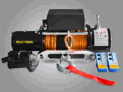 Waterproof Winch + Accessory Kit - Syn. Rope
