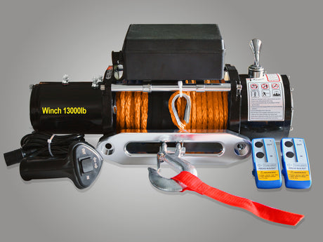Waterproof Winch + Accessory Kit - Syn. Rope