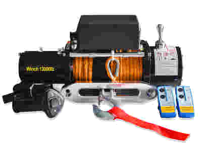 Waterproof Winch + Accessory Kit - Syn. Rope