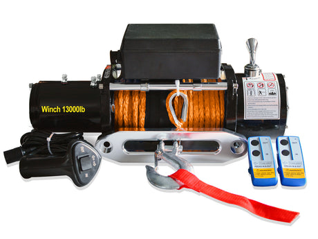 Waterproof Winch + Accessory Kit - Syn. Rope