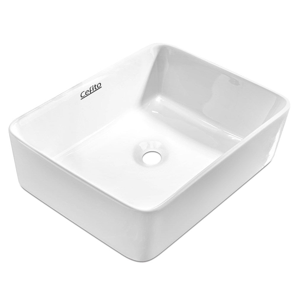 DS NA Cefito Bathroom Basin Ceramic Vanity Sink Hand Wash Bowl 48x37cm White