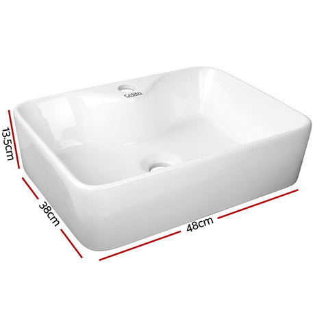 DS NA Cefito Bathroom Basin Ceramic Vanity Sink Hand Wash Bowl 48x38cm