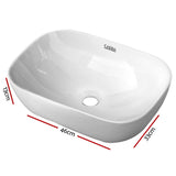 DS NA Cefito Bathroom Basin Ceramic Vanity Sink Hand Wash Bowl 46x33cm