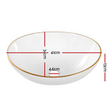 DS NA Bathroom Basin Ceramic Vanity Sink Hand Wash Bowl Gold Line 41x34cm