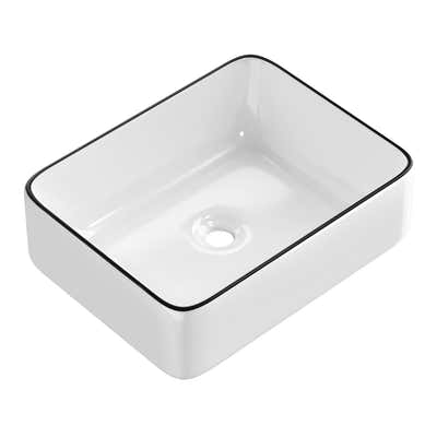 DS NA Bathroom Basin Ceramic Vanity Sink Hand Wash Bowl Above Counter 48x37cm