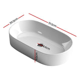 DS NA Cefito Bathroom Basin Ceramic Vanity Sink Hand Wash Bowl 52x31cm