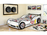 Extreme Racing Car Bed White