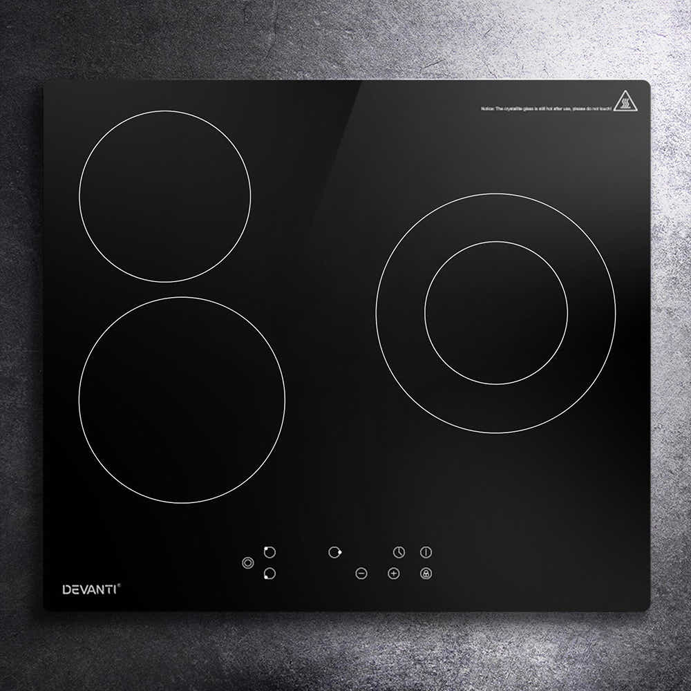 DS NA Electric Ceramic Cooktop 60cm  4 Burner Hob Touch Control 5200W