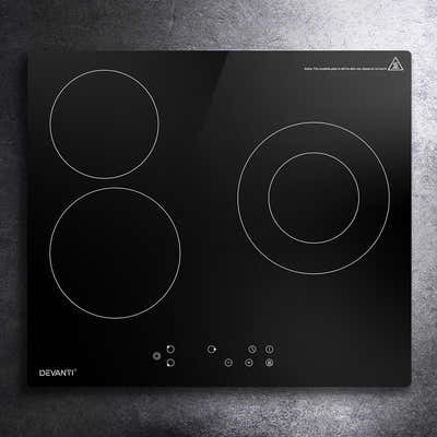 DS NA Electric Ceramic Cooktop 60cm  4 Burner Hob Touch Control 5200W