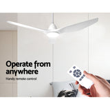 DS NA 64'' DC Motor Ceiling Fan With Light LED Remote Control Fans 3 Blades