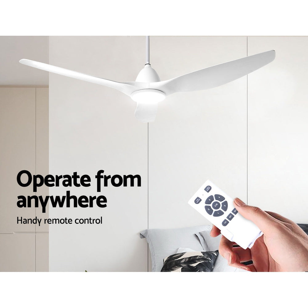 DS NA 64'' DC Motor Ceiling Fan With Light LED Remote Control Fans 3 Blades
