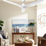 DS NA 64'' DC Motor Ceiling Fan With Light LED Remote Control Fans 3 Blades