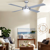 DS NA Devanti 52'' Ceiling Fan AC Motor w/Light w/Remote - Silver