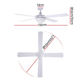 DS NA Devanti 52'' Ceiling Fan AC Motor w/Light w/Remote - White