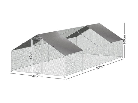 Chicken coop 25mm 3x8x2m