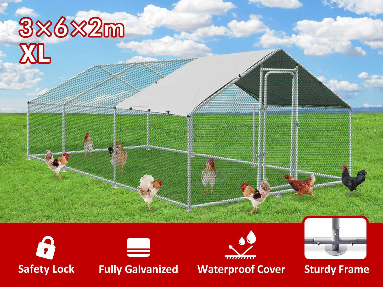 Chicken Coop 3X6X1.95M