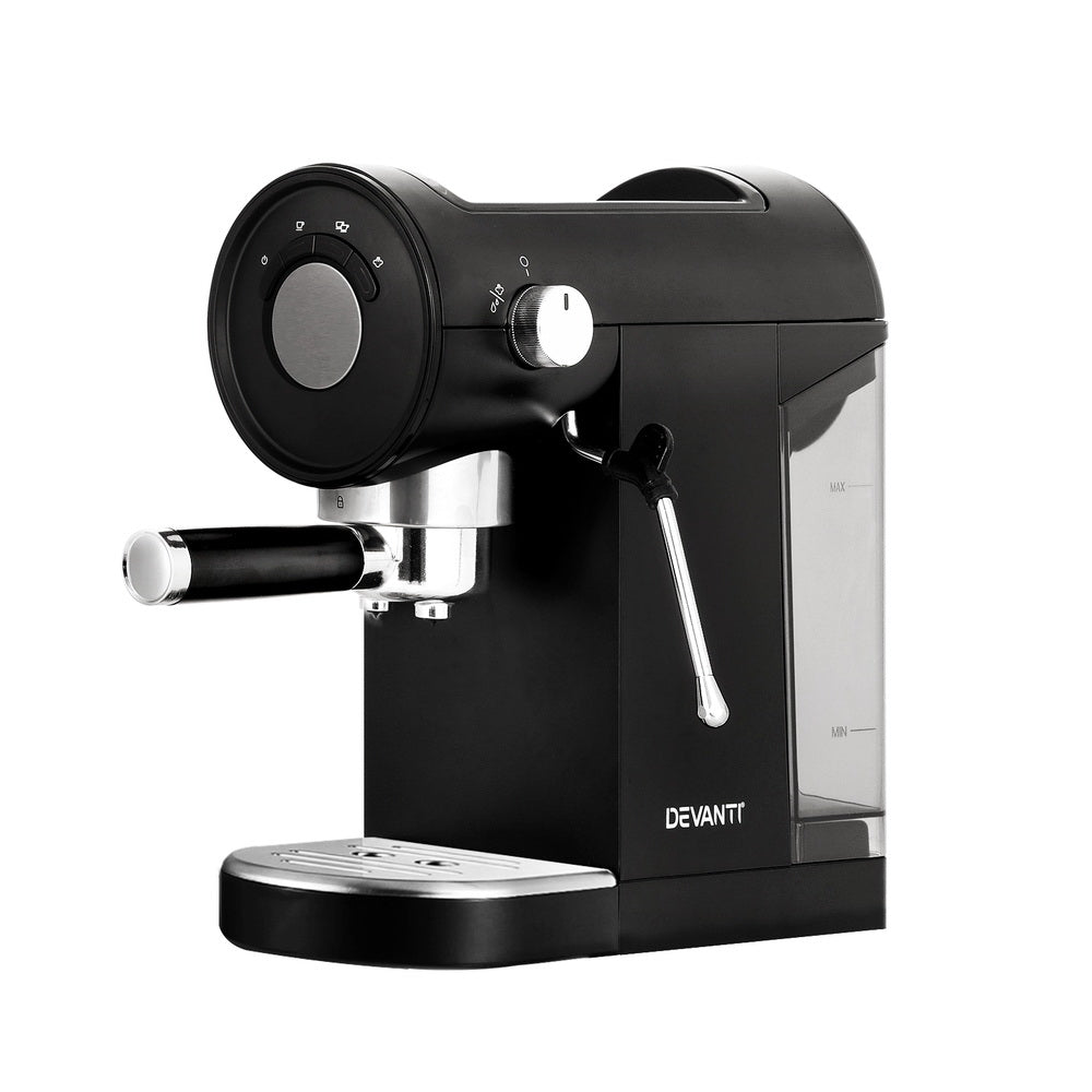 DS NA Devanti 20 Bar Coffee Machine Espresso Cafe Maker Black