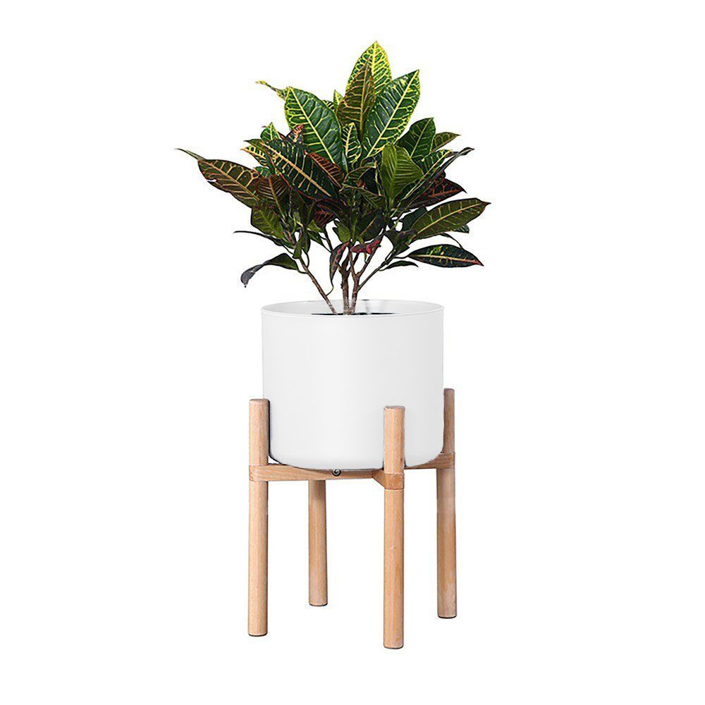 DS BS Modern Flower Pot with Display Potted Rack-White