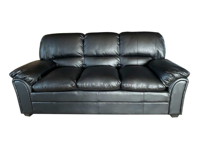 Braura PU Leather Sofa Set - Black