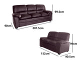 Braura Sofa Set Brown