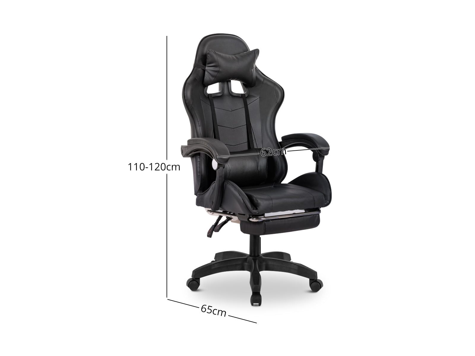 Chano Deluxe Gaming Chair PU Black