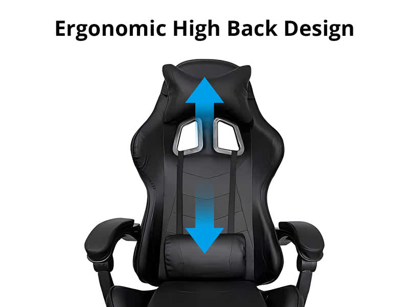 Chano Deluxe Gaming Chair PU Black