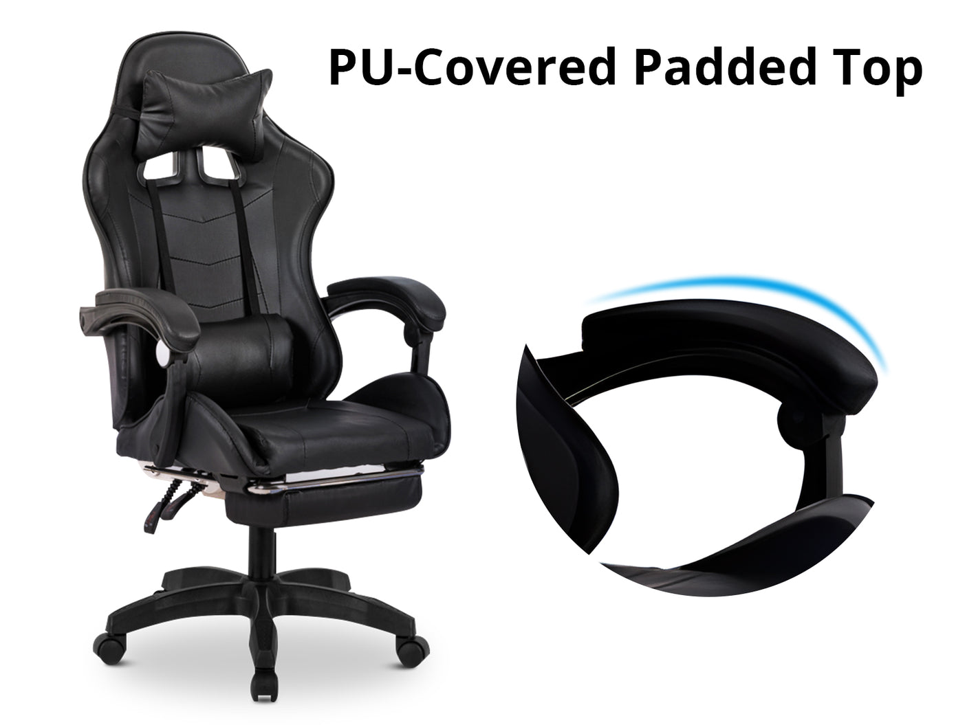 DS Chano Deluxe Gaming Chair PU Black