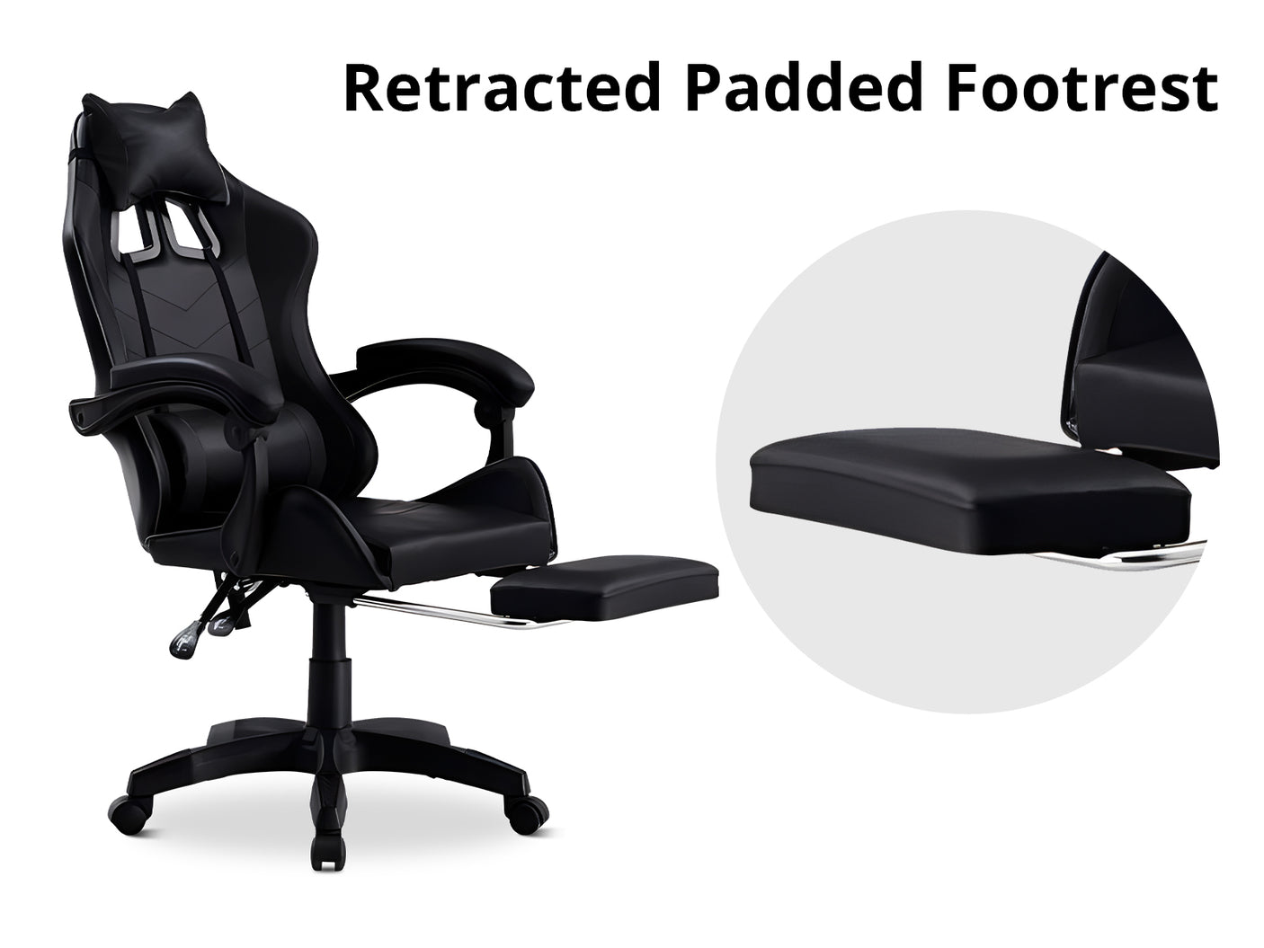 DS Chano Deluxe Gaming Chair PU Black