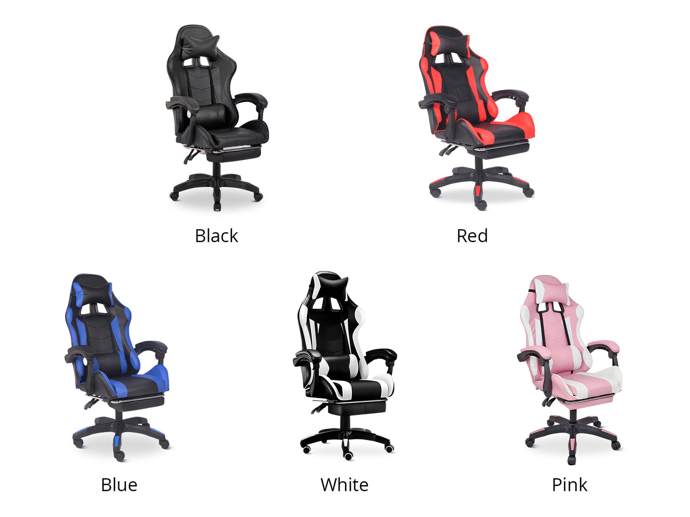 Chano Deluxe Gaming Chair PU Blue