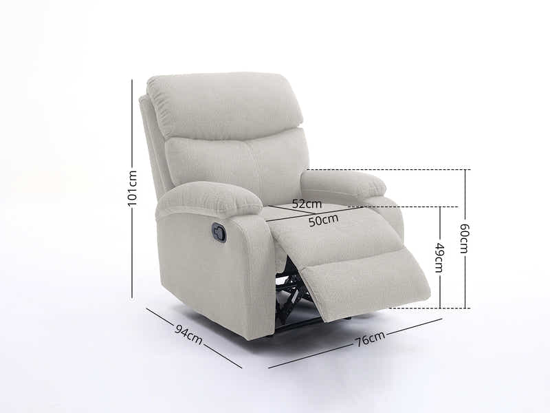 Giselle Boucle Recliner Chair - Beige