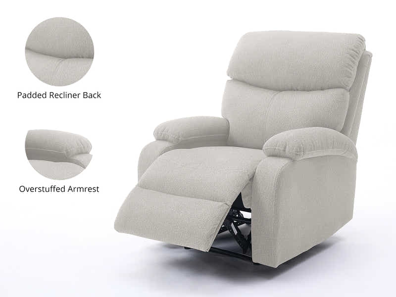 Giselle Boucle Recliner Chair - Beige
