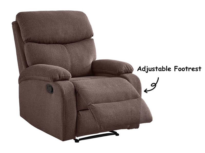 Giselle Boucle Recliner Chair - Brown