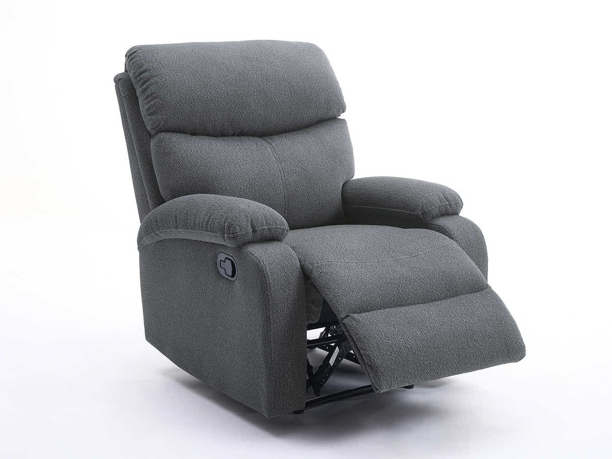 DS Giselle Boucle Recliner Chair - Dark Grey