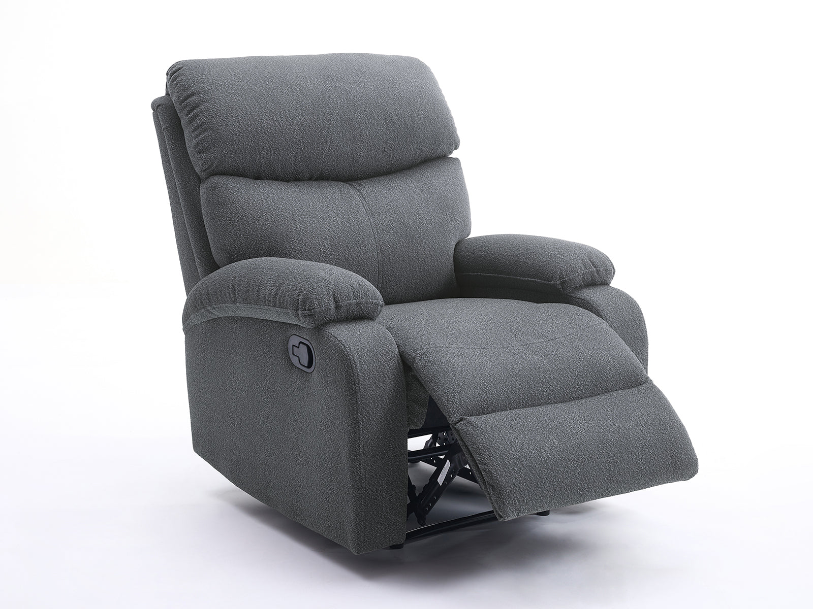 Giselle Recliner Chair Boucle Dark Grey