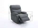 Giselle Recliner Chair Boucle Dark Grey