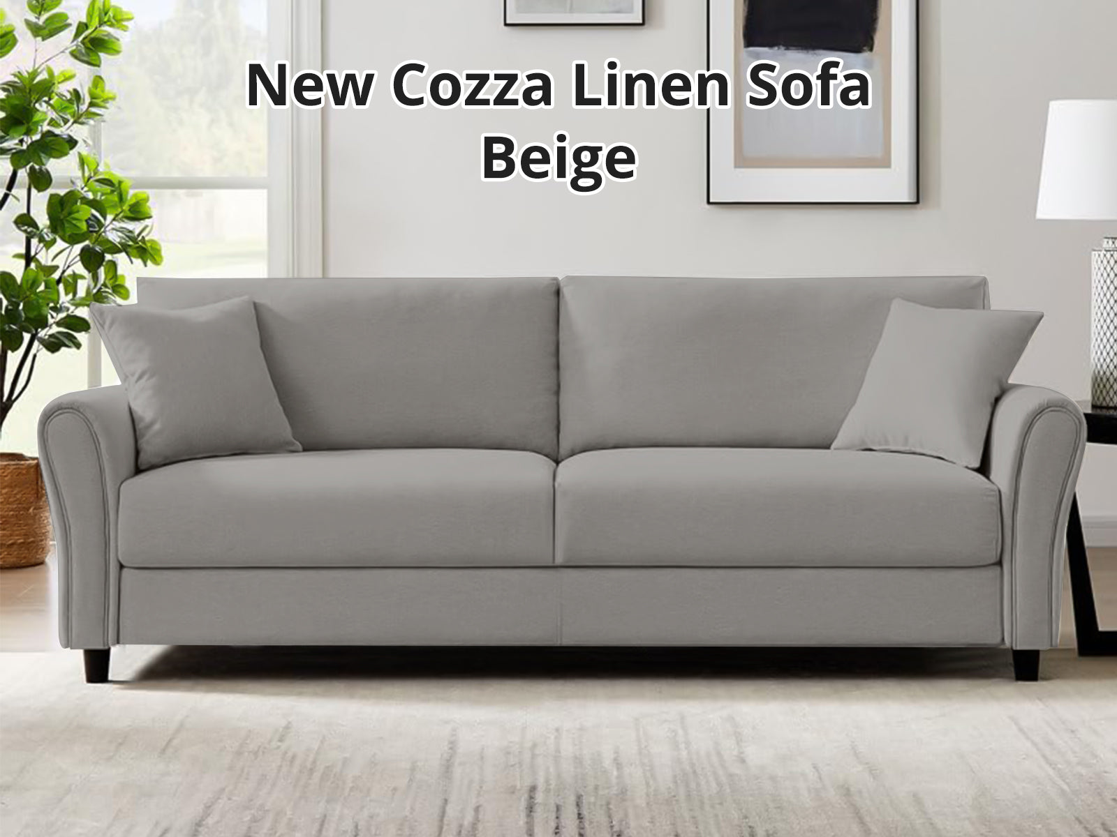 New Cozza Linen Sofa - Beige
